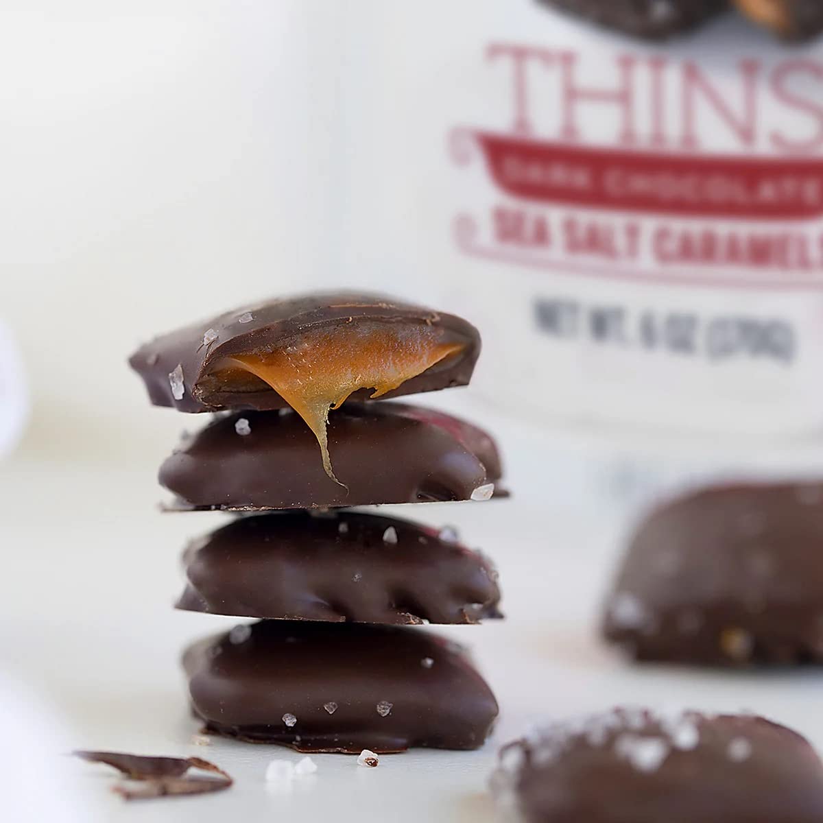 Individually wrapped Sanders thins offer controlled portions for sharing.