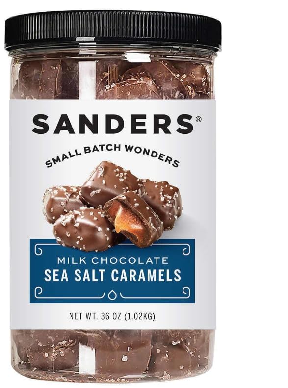 Sanders milk chocolate sea salt caramel pack with creamy texture