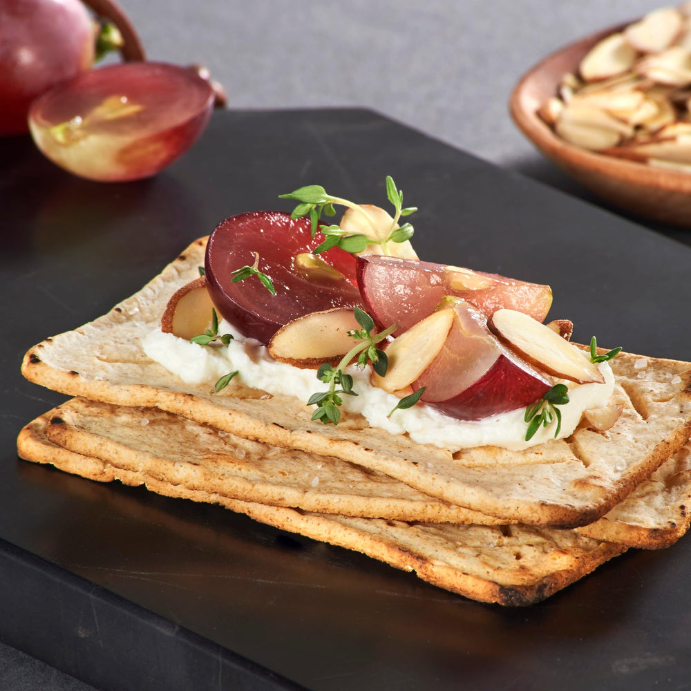 Sanissimo Salmas crackers with toppings show versatile snacking ideas