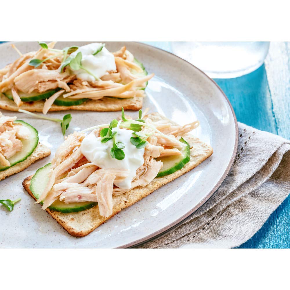 Sanissimo Salmas with guacamole topping, tasty pairing idea.
