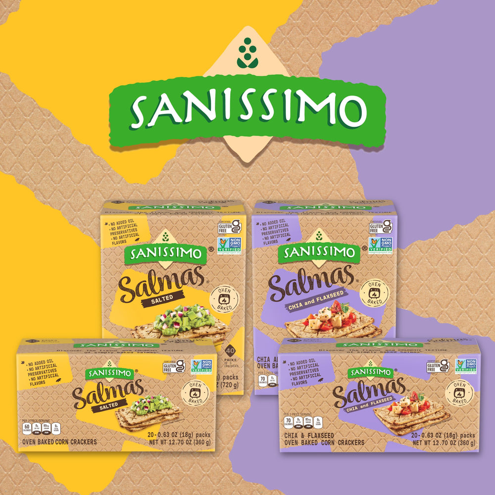 Sanissimo Salmas Salted Crackers on-the-go pack for office breaks and school lunches