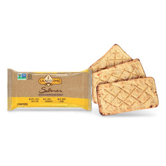 Sanissimo Salmas whole-grain ingredients emphasize simple, wholesome snacking.