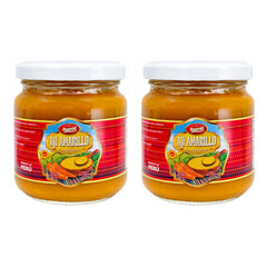 Sanniti Aji Amarillo paste bottle with authentic Peruvian flavor for sauces and marinades.