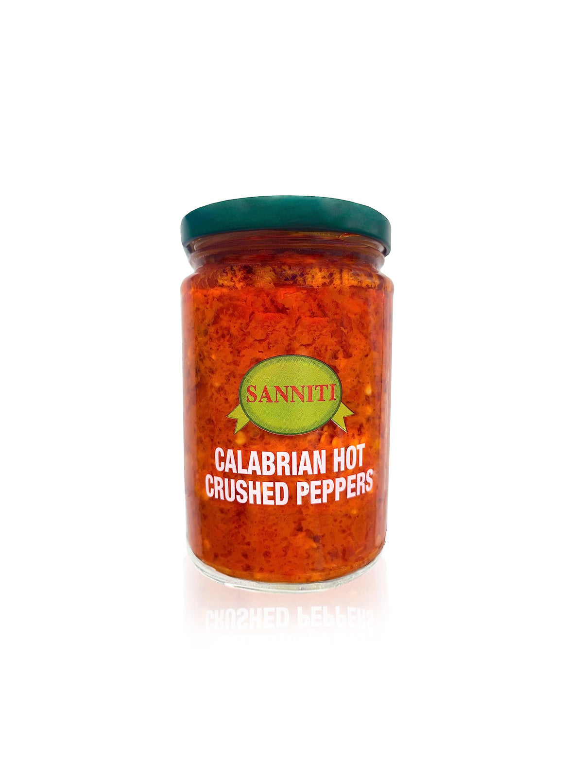 Sanniti Calabrian hot crushed peppers jar for bold pasta sauces.