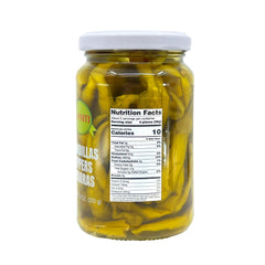 Sanniti Guindillas Piparras on tapas board, mild heat and tang.