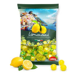 Sanniti Limoncini Frizzanti candies close-up with vivid zest and fizz