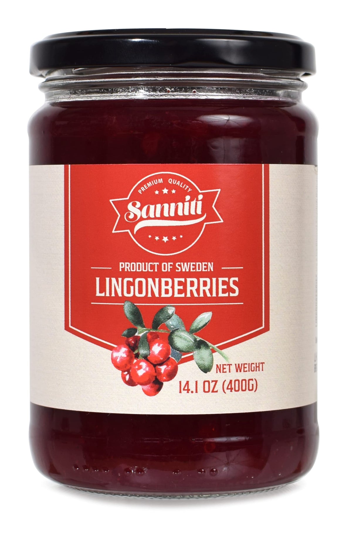 Sanniti lingonberries jar on kitchen shelf ready to elevate meals