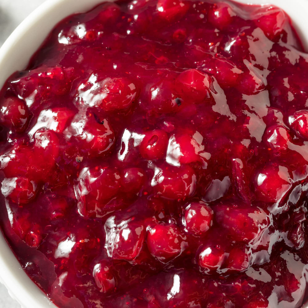 Sanniti lingonberries served with pancakes and whipped cream for dessert
