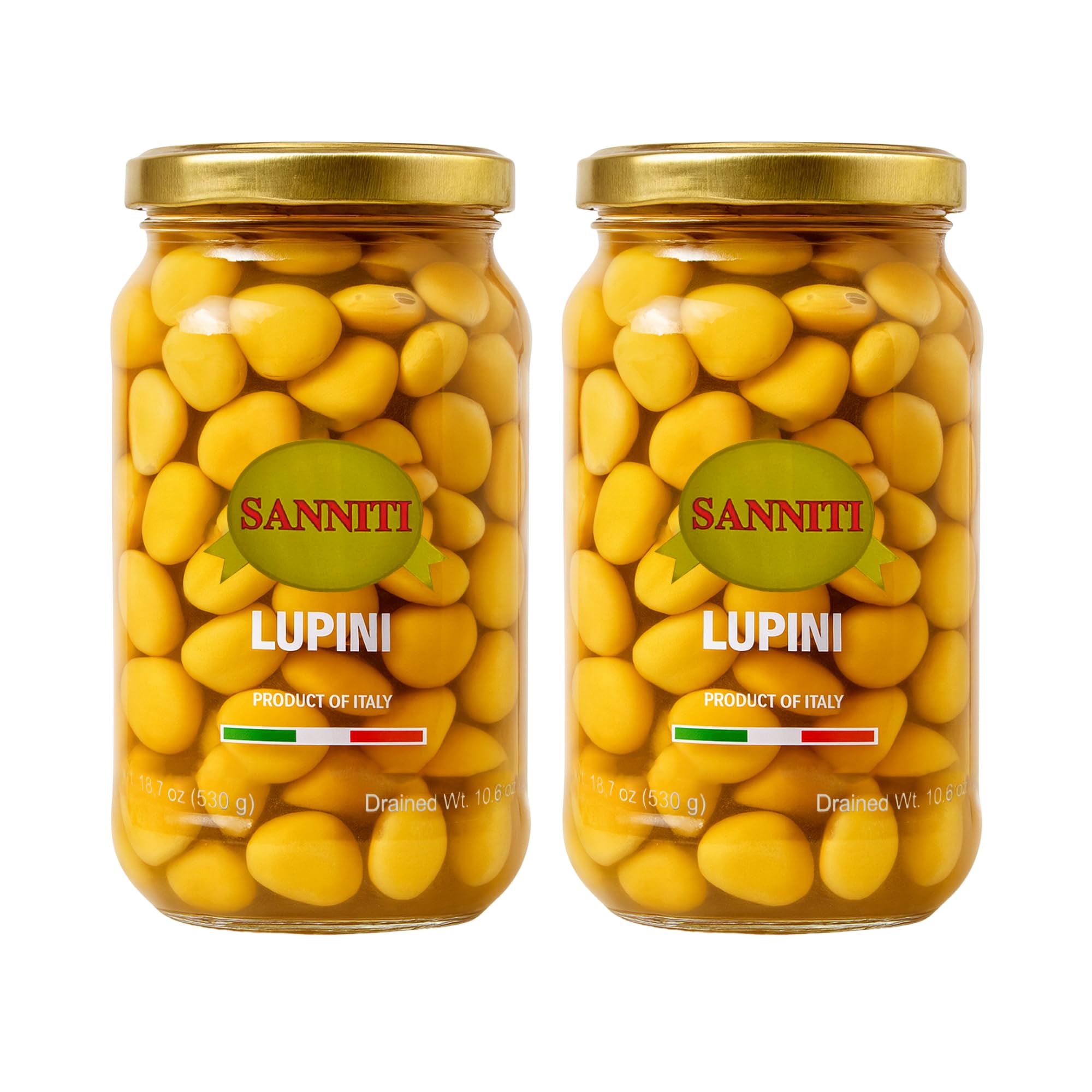 Sanniti Lupini beans jar — ready-to-eat, protein-packed snack.