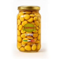 Sanniti Lupini beans plate as a protein-rich gourmet snack.