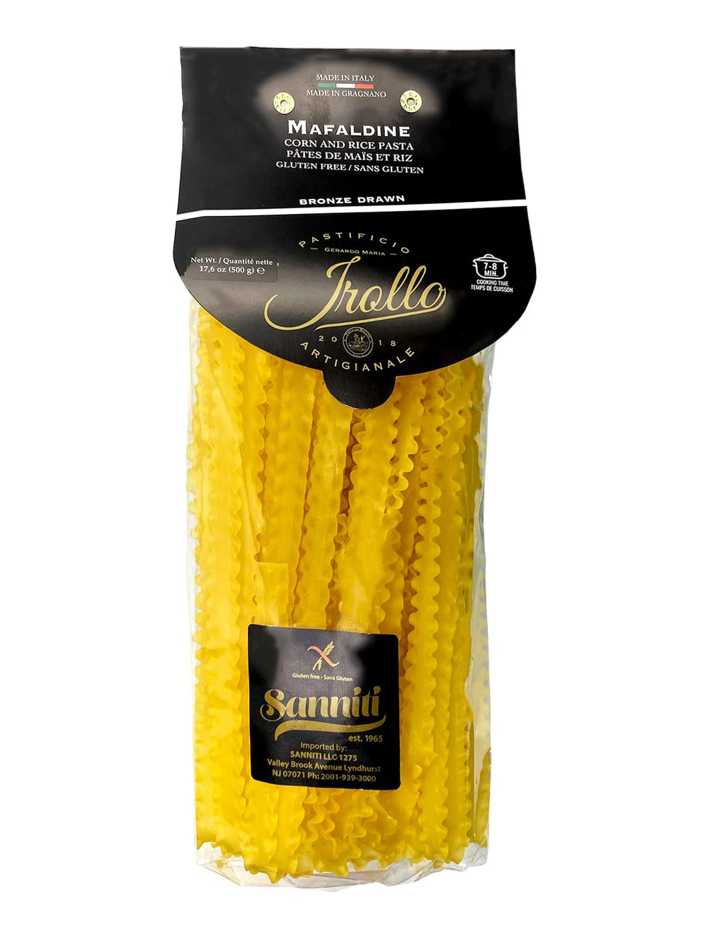 Sanniti Mafaldine long ribbon pasta uncooked, ideal with sauces.