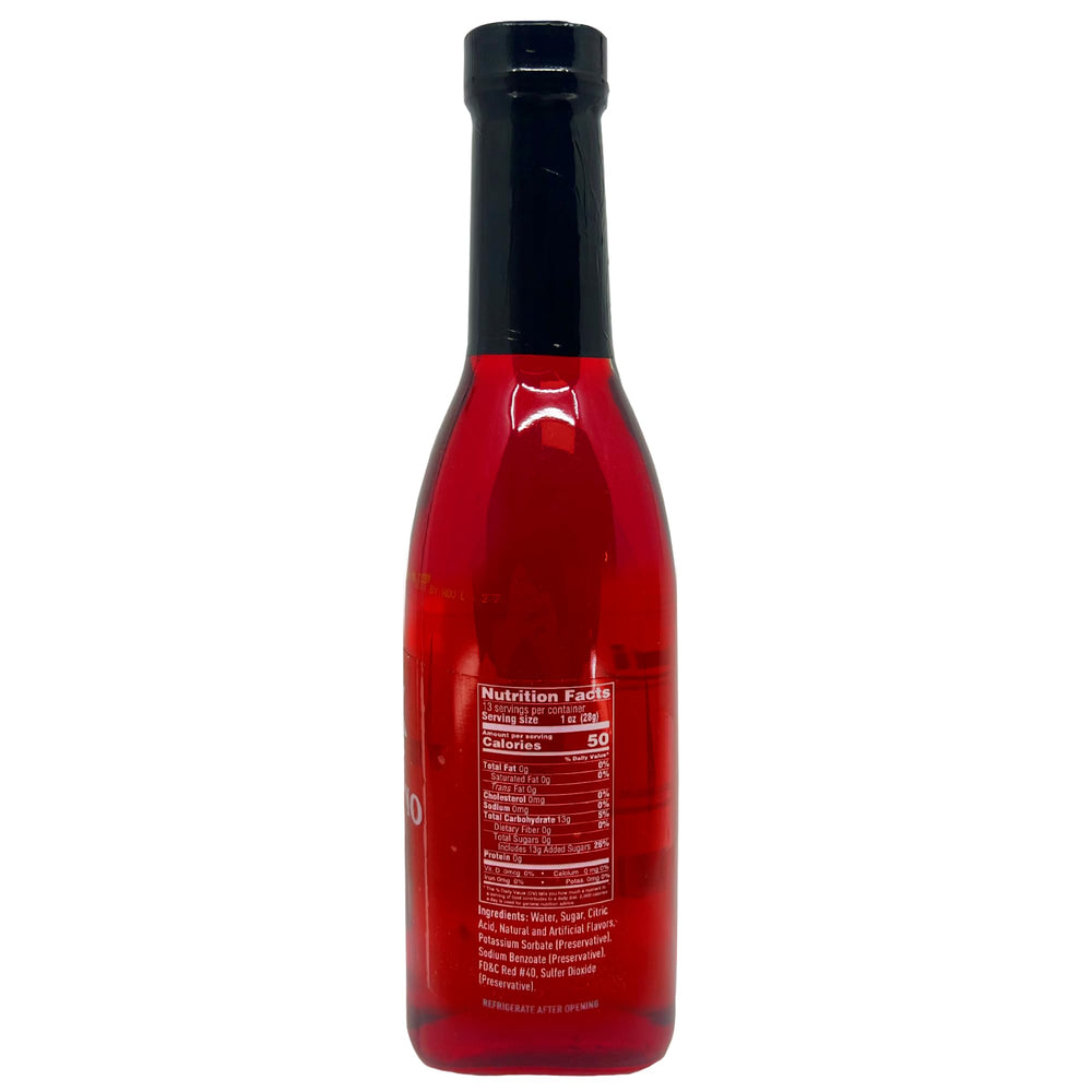 Sanniti Cherry Syrup pour enabling precise, consistent drizzle for drinks
