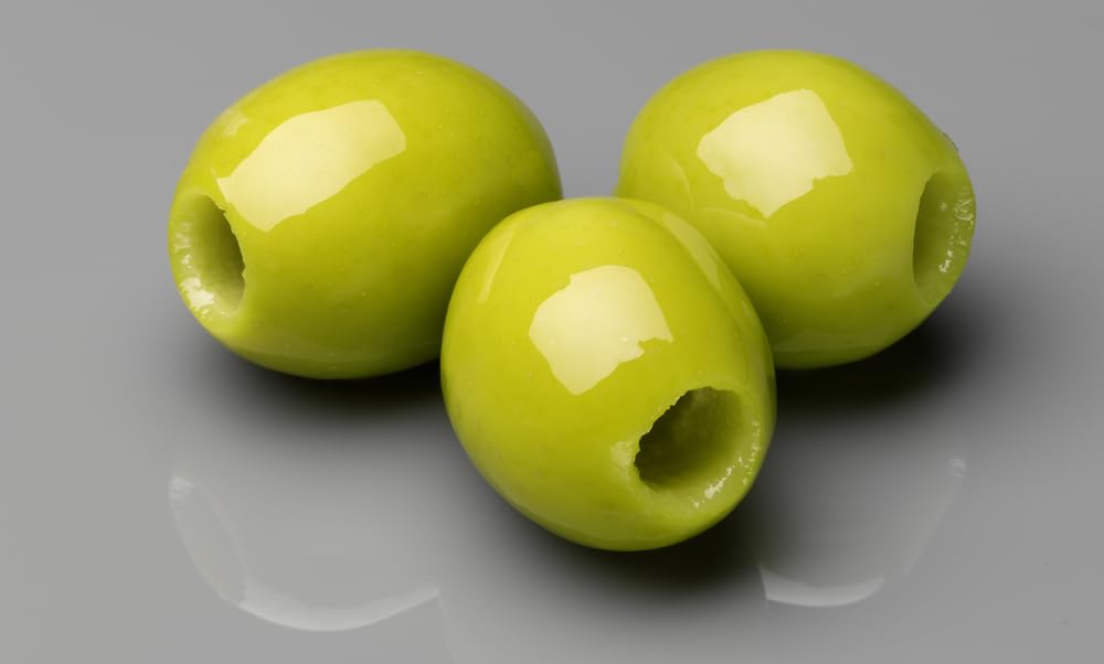 Sanniti martini garnish setup with green Castelvetrano olives