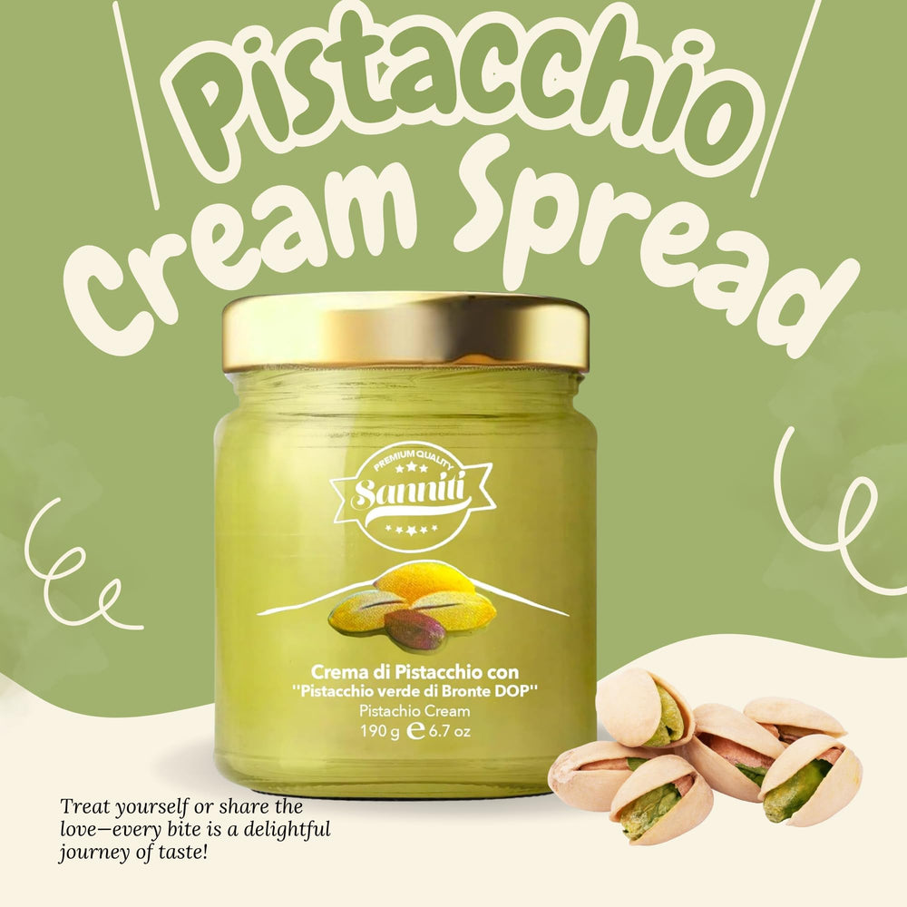 Sanniti Marullo pistachio spread on pancakes for a nutty lift