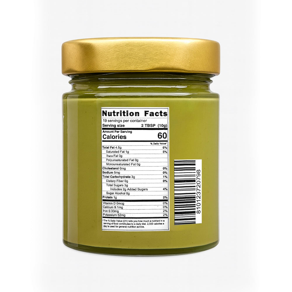 Sanniti Marullo pistachio spread on toast showing creamy texture