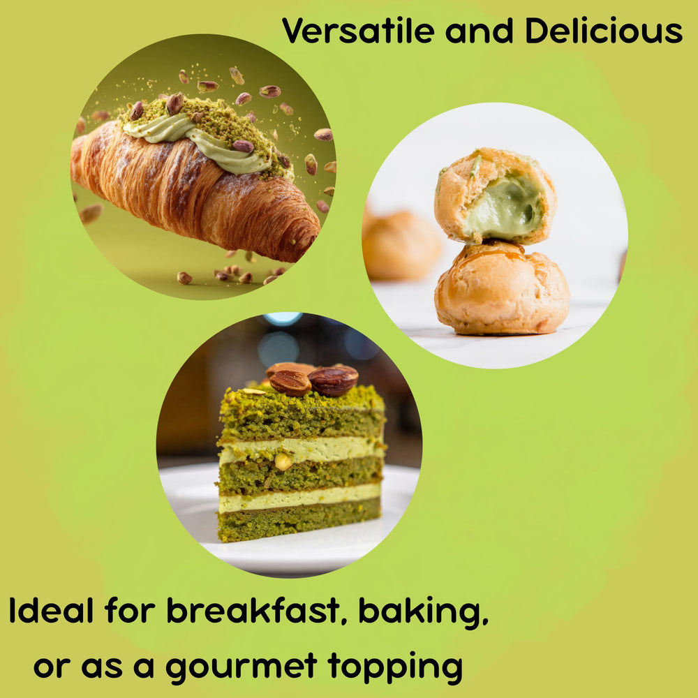 Sanniti Marullo pistachio spread swirled into yogurt for creaminess