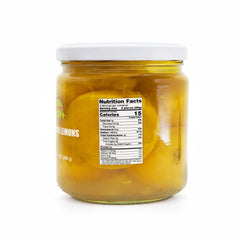 Sanniti mini preserved lemons jar side view highlighting compact pantry staple brightness