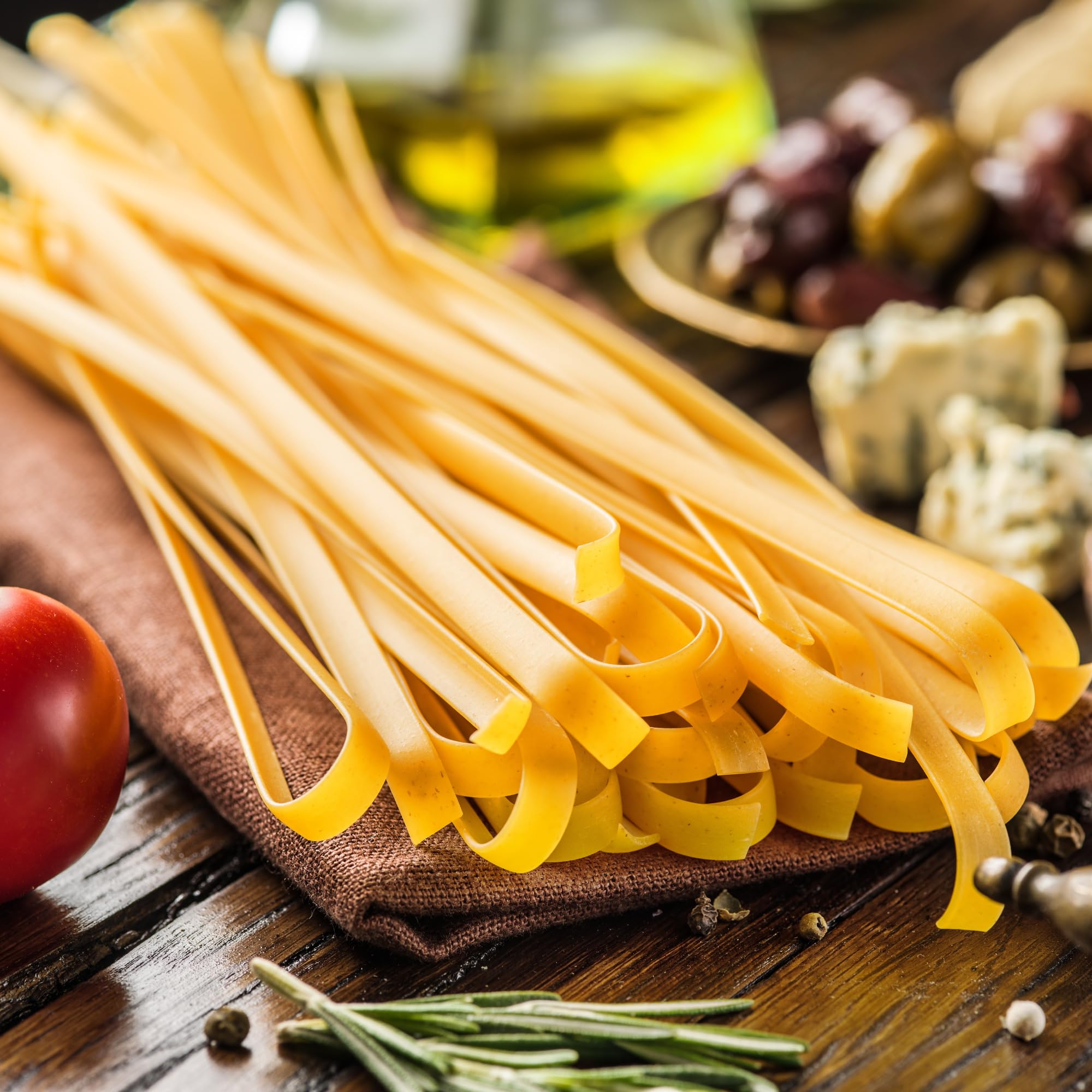 Sanniti corn and rice flour blend yields gluten-free pappardelle with light bite.