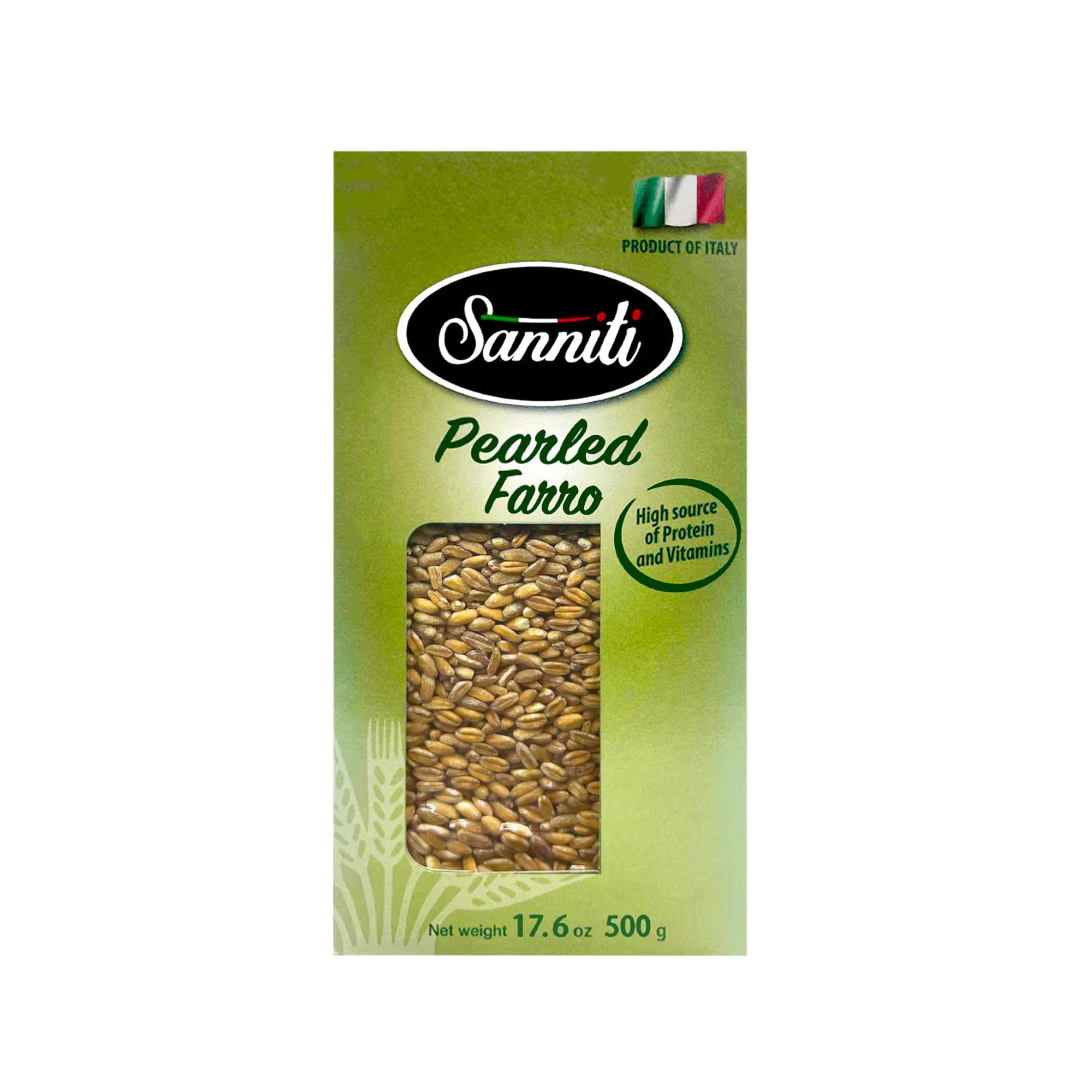 Sanniti quick-cooking farro ideal for speedy weeknight soups.