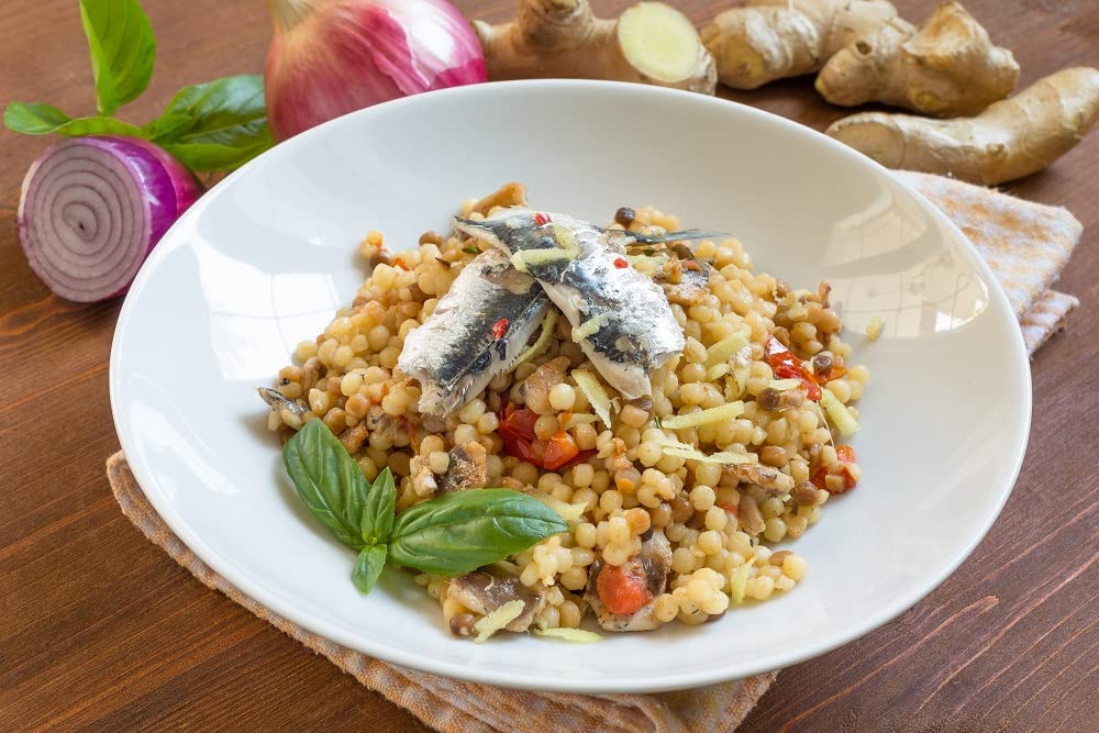 Sanniti Sardinia origin durum wheat label for premium fregola