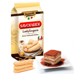 Ladyfingers dunked in coffee, Sanniti Savoiardi ready for tiramisu.