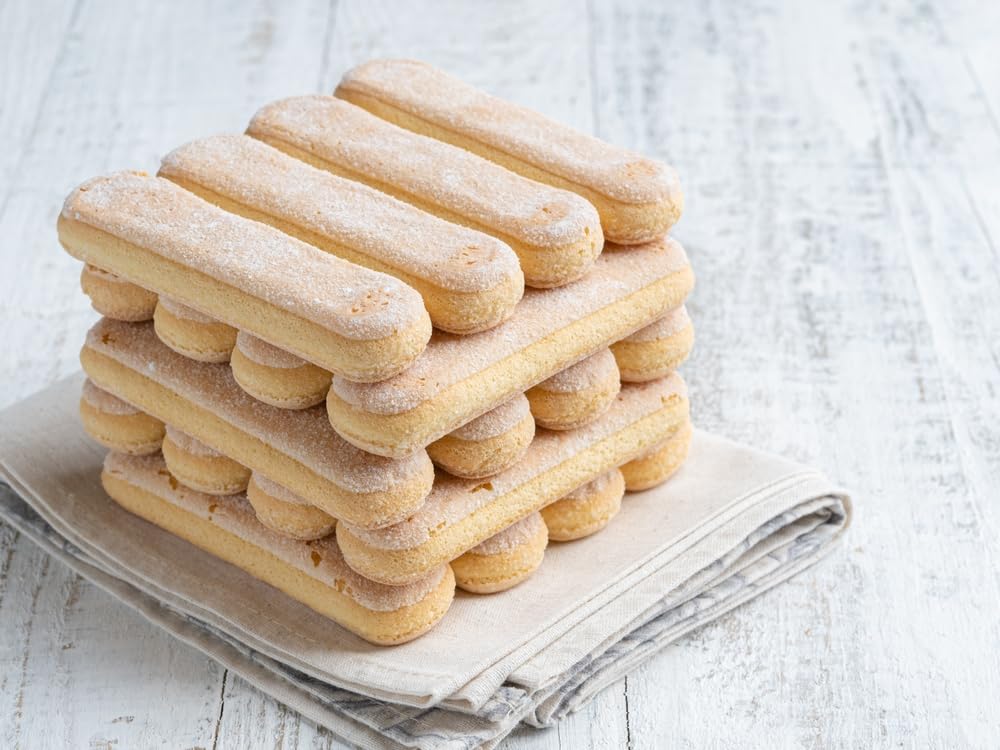 Sanniti Savoiardi Italian taste on a rustic platter, great for dessert making.