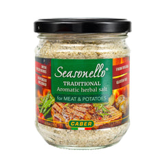 Sanniti Seasonello gluten-free natural salt bottle showcasing gluten free focus.