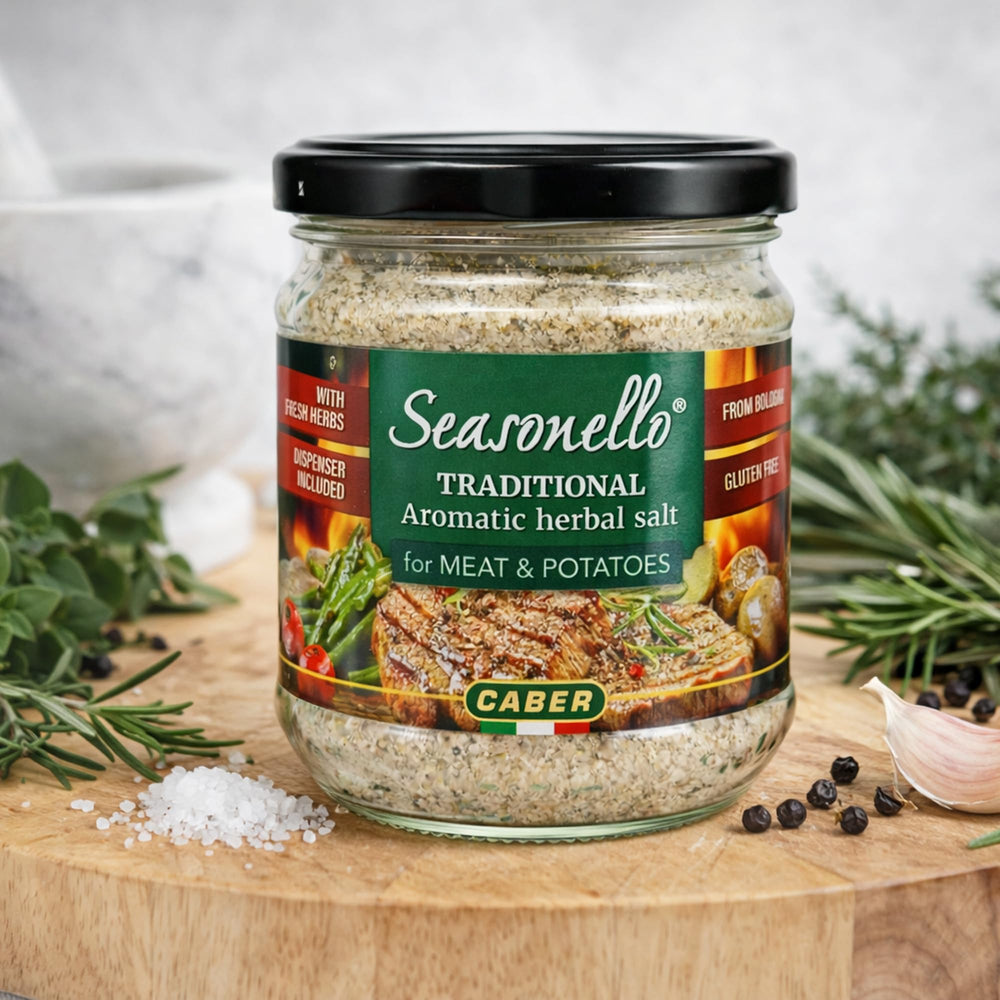 Sanniti Seasonello 7oz triple-pack displayed on a kitchen surface.