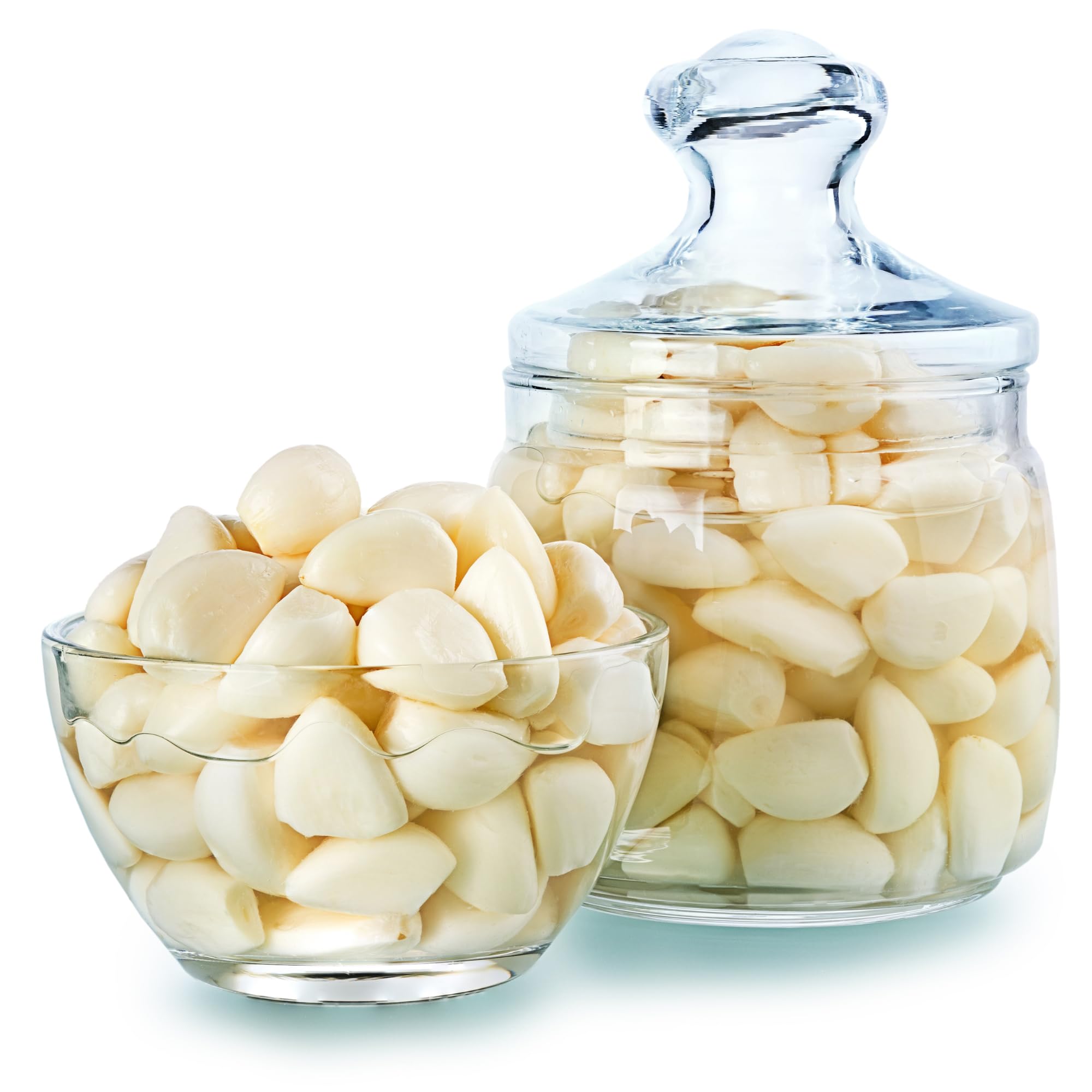 Sanniti Spanish origin label signaling authentic garlic pickling.