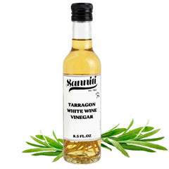 Sanniti Tarragon Vinegar label detail with French herb infusion
