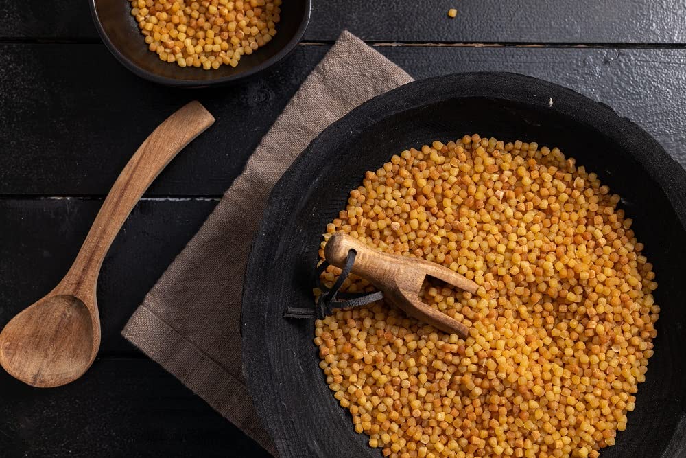 Sanniti toasted fregola sarda beads with lemon for brightness