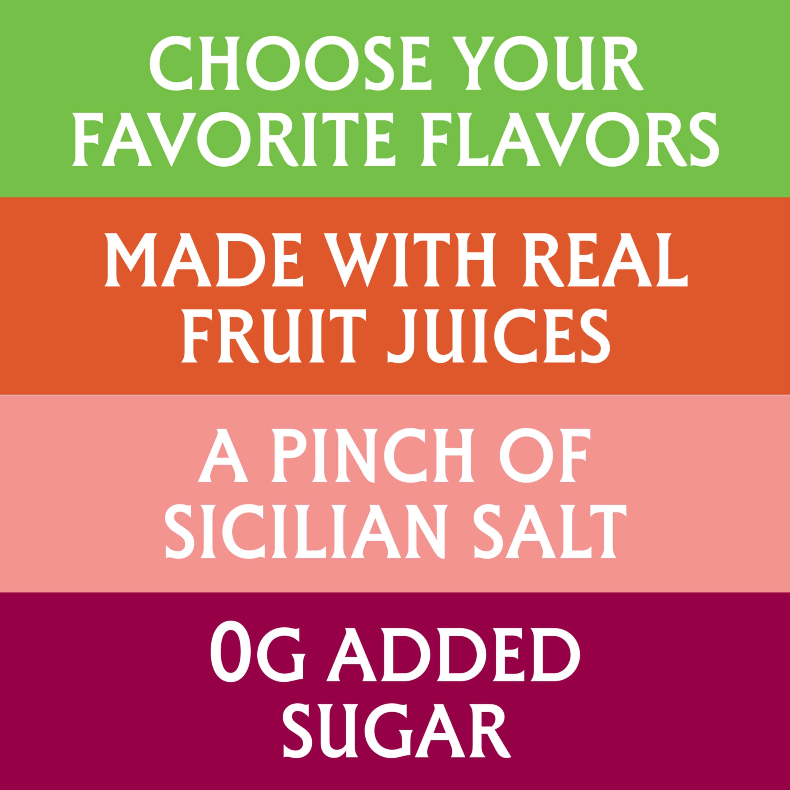 San Pellegrino CIAO blood orange twist bottle, vibrant and zesty.