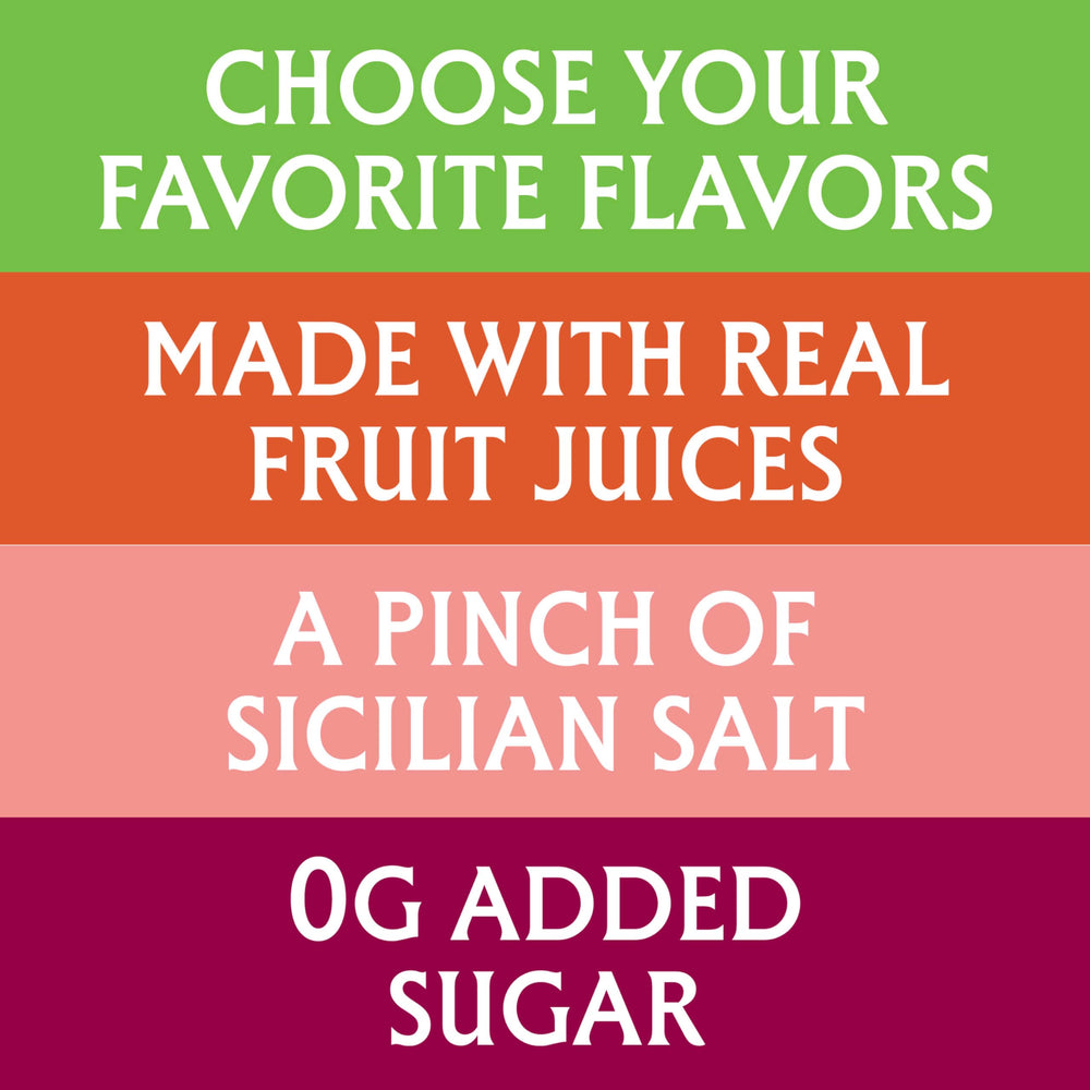 San Pellegrino CIAO blood orange twist bottle, vibrant and zesty.
