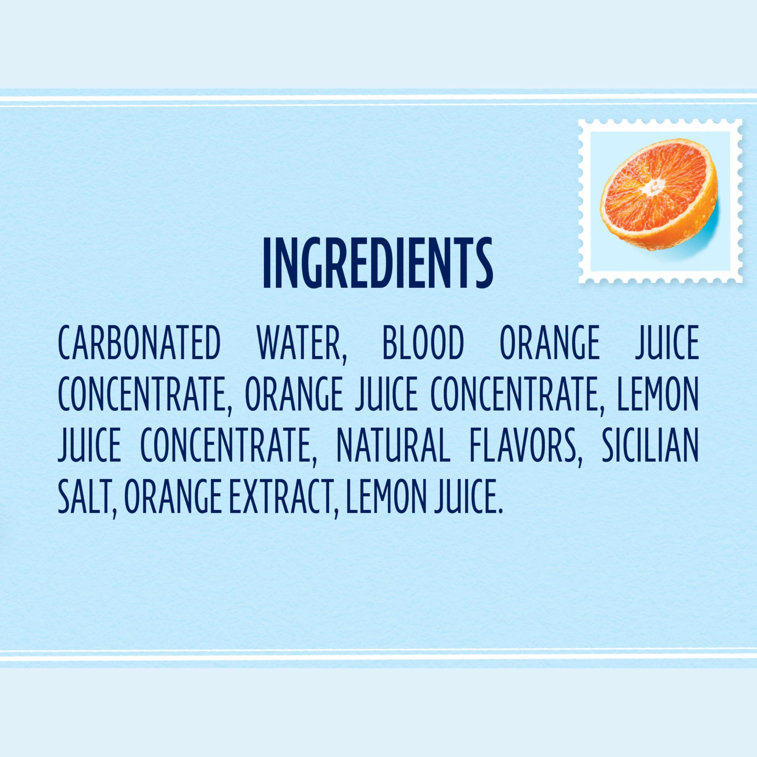 Sanpellegrino CIAO ingredients emphasize real fruit juice and natural flavors