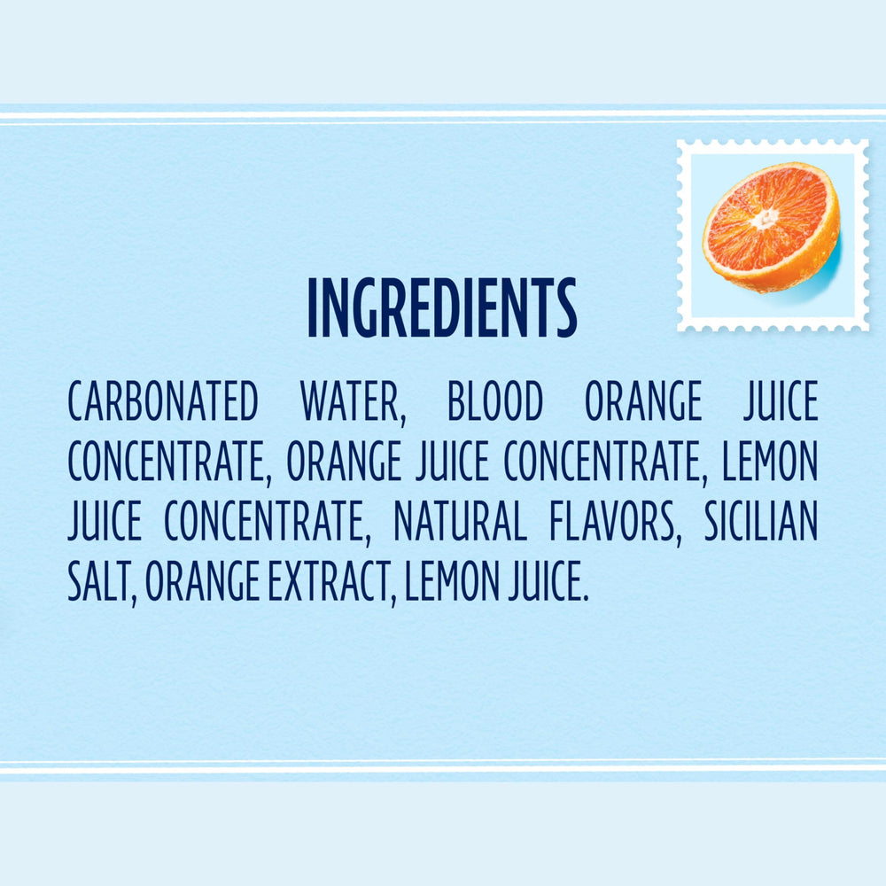 Sanpellegrino CIAO ingredients emphasize real fruit juice and natural flavors