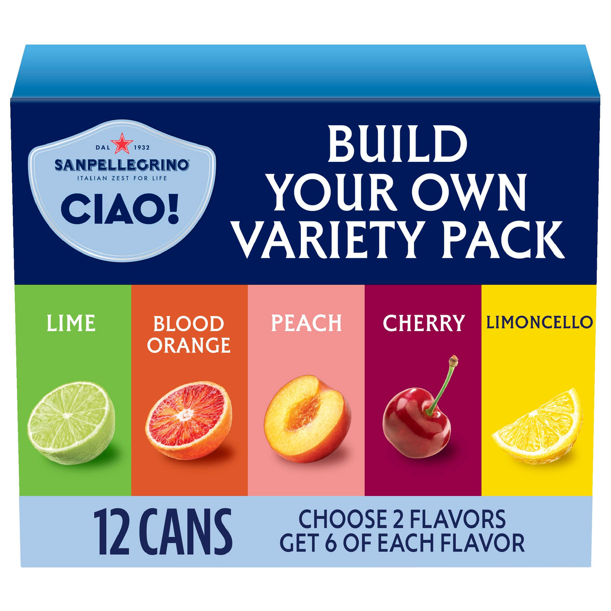 San Pellegrino CIAO lime bottle pour, a refreshing low-calorie option.