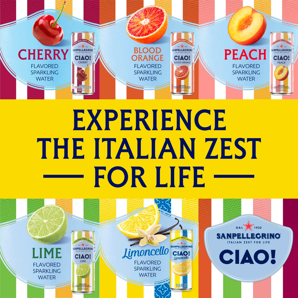San Pellegrino CIAO variety-pack display showing custom flavor options.