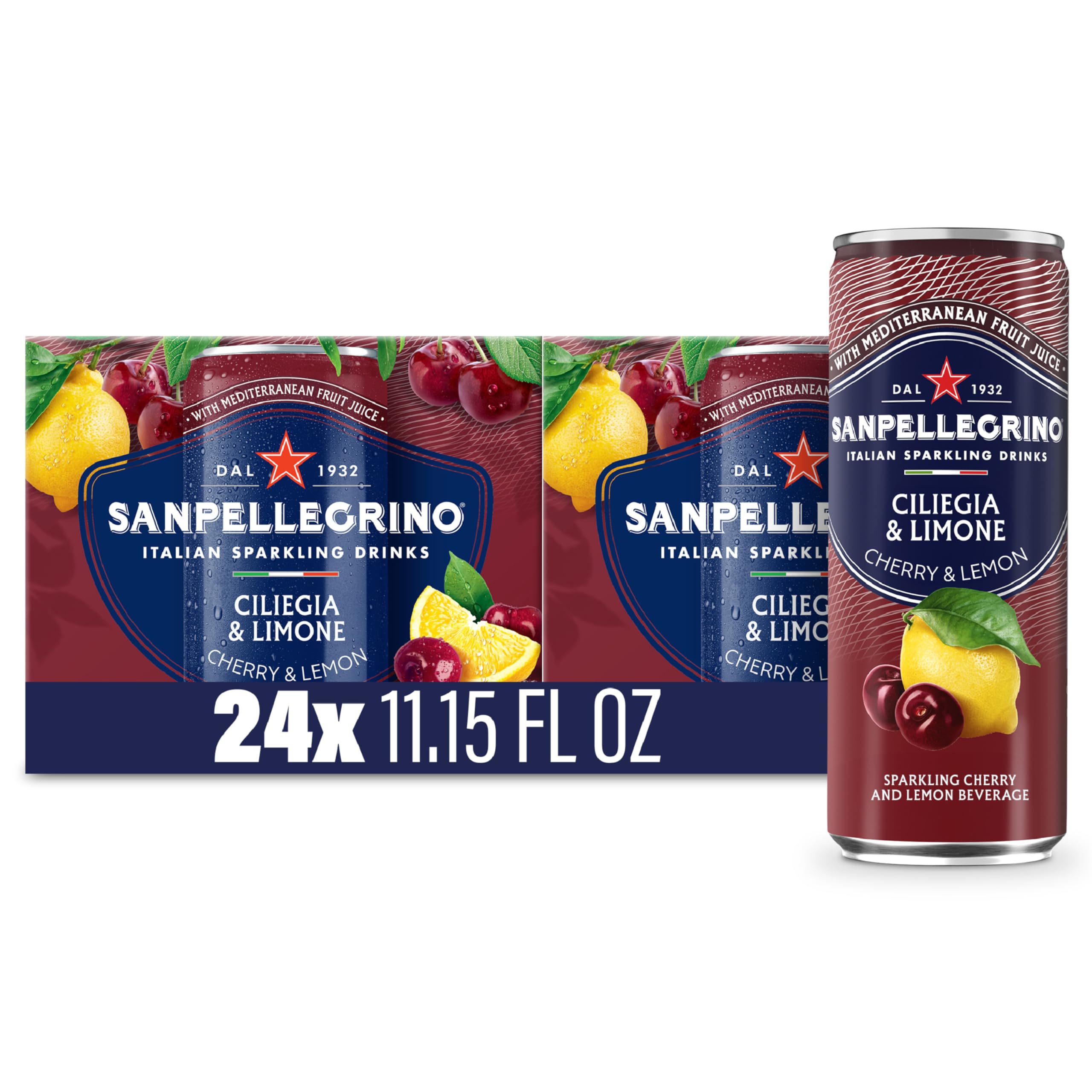 Sanpellegrino Ciliegia Limone bottle showcasing bold cherry lemon flavor