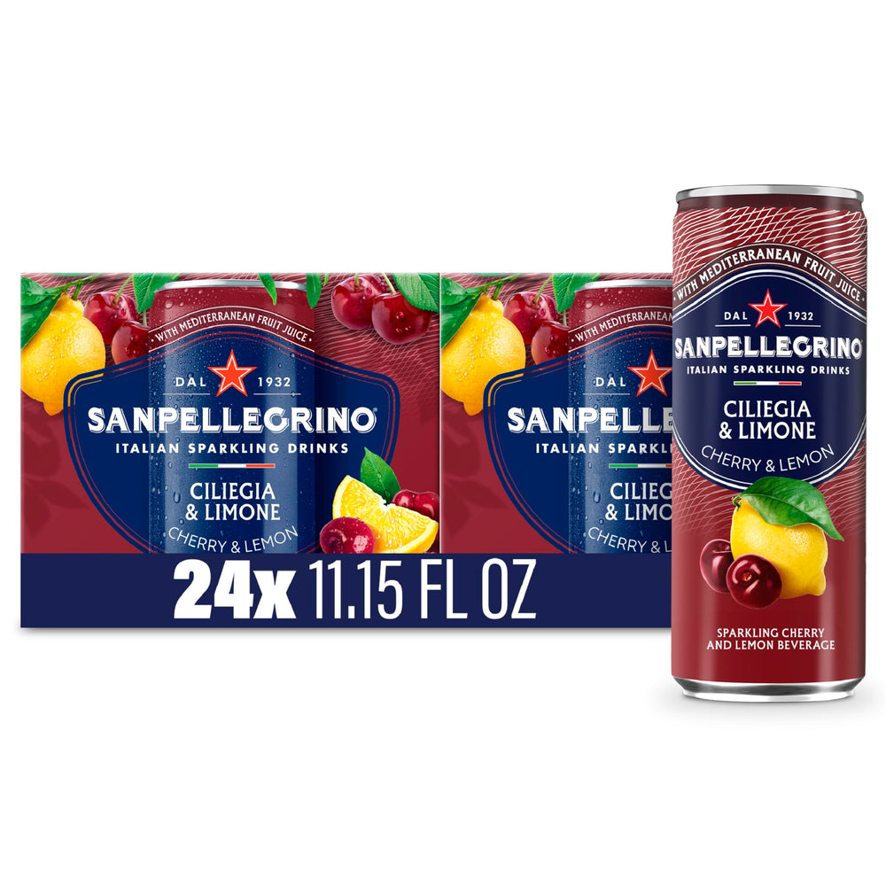 Sanpellegrino Ciliegia Limone bottle showcasing bold cherry lemon flavor
