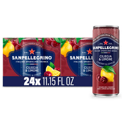 Sanpellegrino Ciliegia Limone bottle showcasing bold cherry lemon flavor