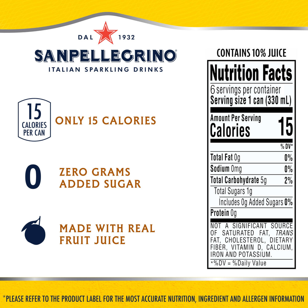 Pouring Sanpellegrino Lemonade into a glass reveals a bright, refreshing tart-sweet profile.