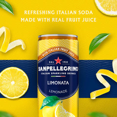 Pouring Sanpellegrino Limonata bottle for a refreshing, sparkling lemon moment.