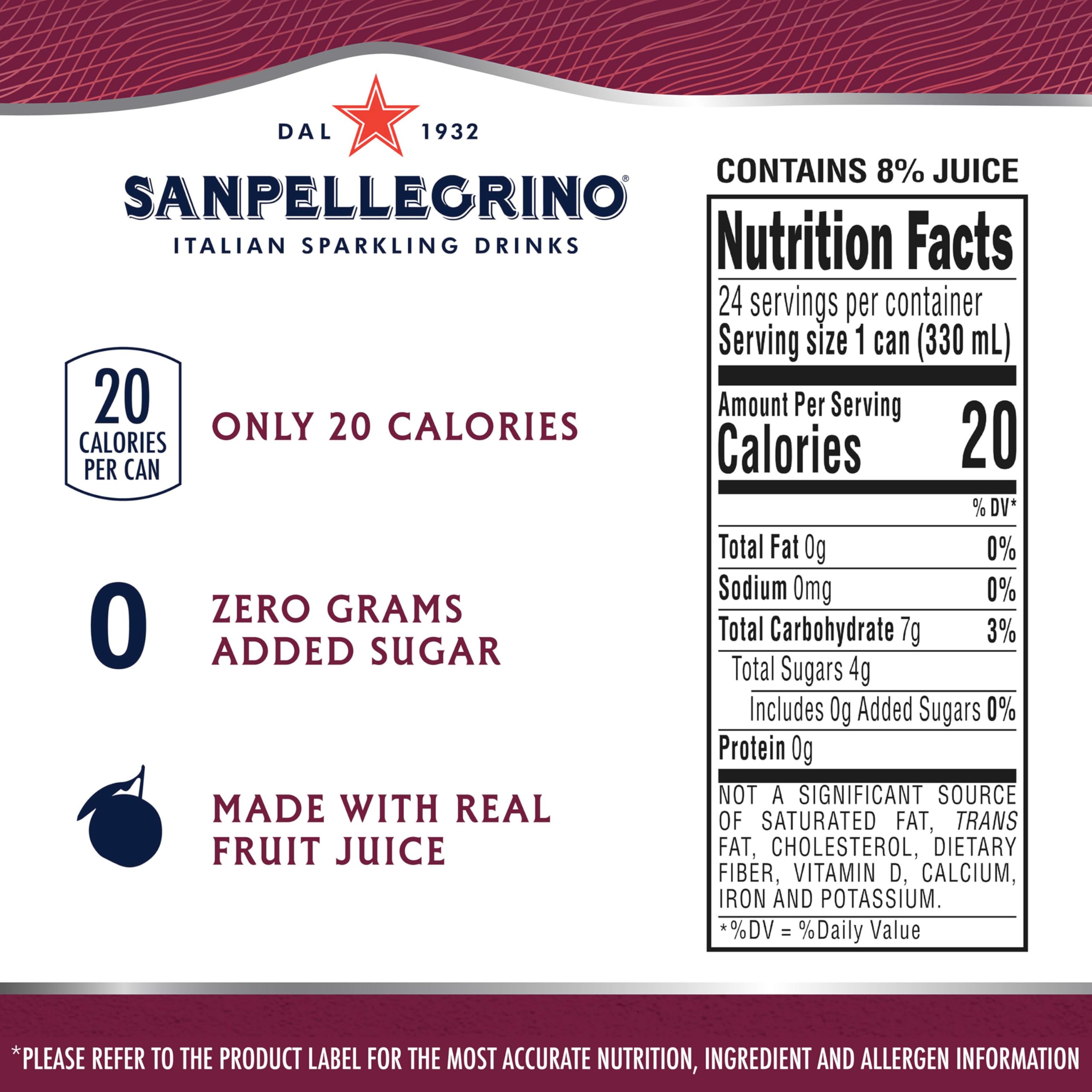 Sanpellegrino pomegranate orange sparkling can with vibrant fruit flavor