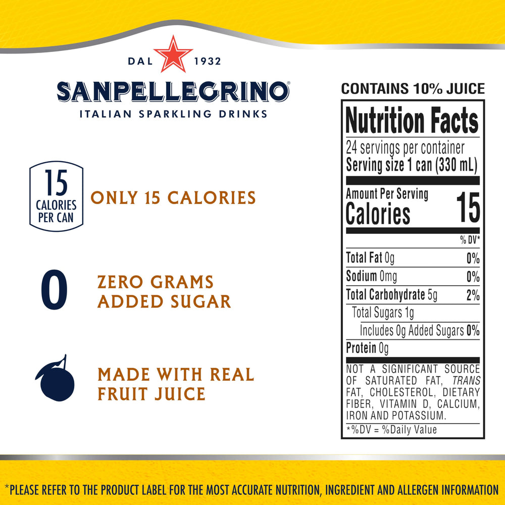 Sanpellegrino Zero Lemonade can pour shows refreshing bubbles and real fruit juice.