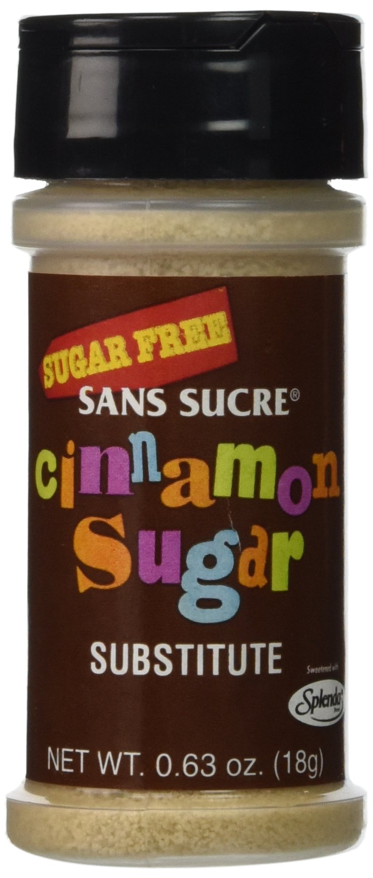 Sans Sucre Cinnamon Sugar Substitute jar with keto-friendly sweetness for snacks and beverages.