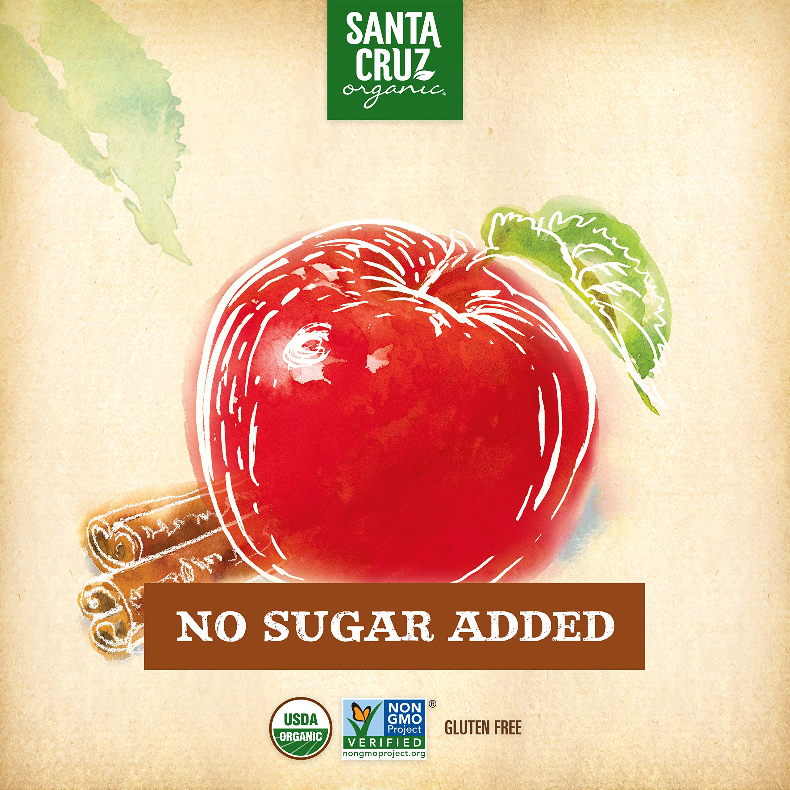 Santa Cruz Organic certification label indicating USDA Organic and Non-GMO.