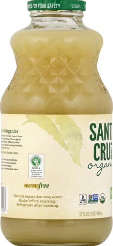 Two Santa Cruz Organic Lime Juice bottles ready for home bar.