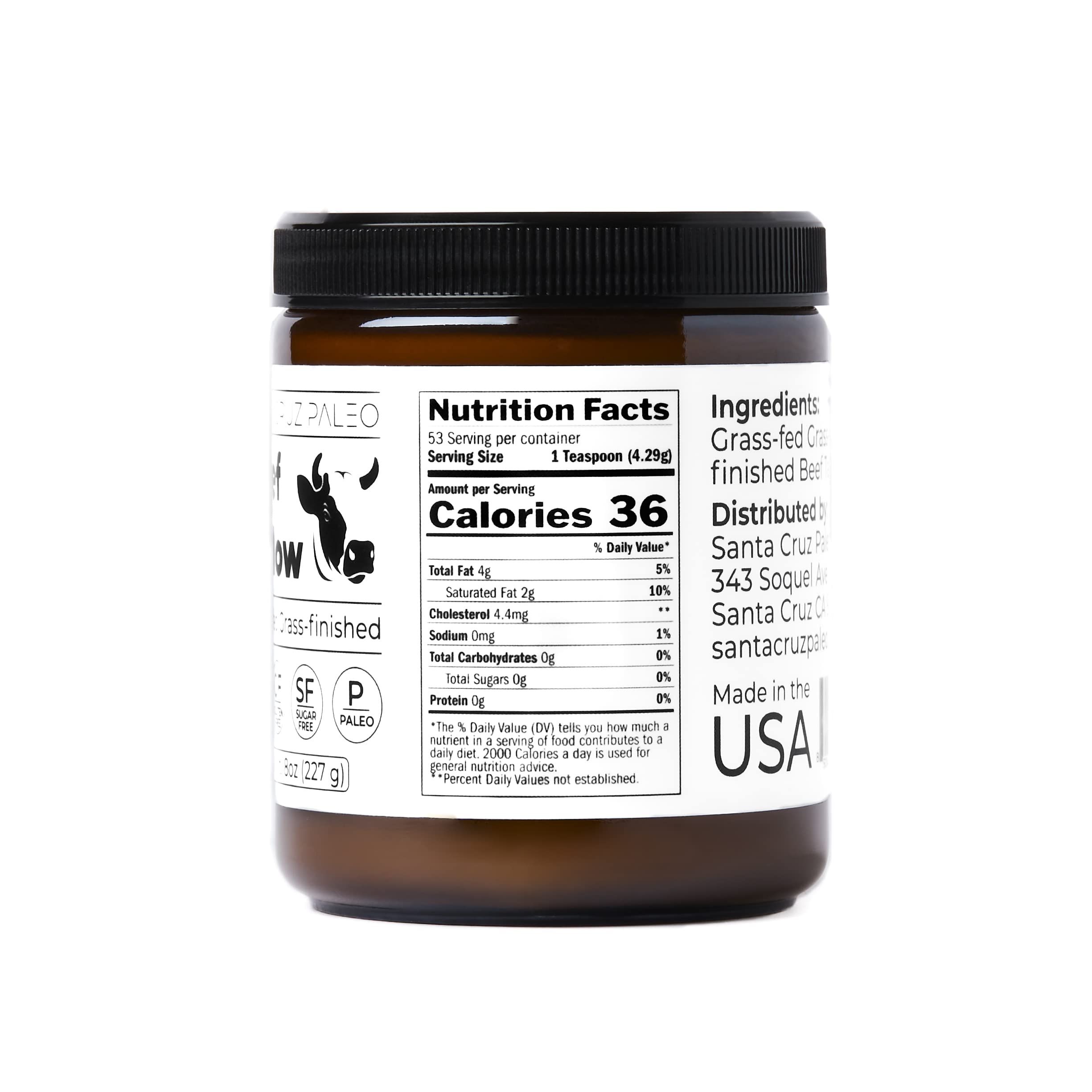 Santa Cruz Paleo Beef Tallow applied as a hydrating skincare moisturizer.