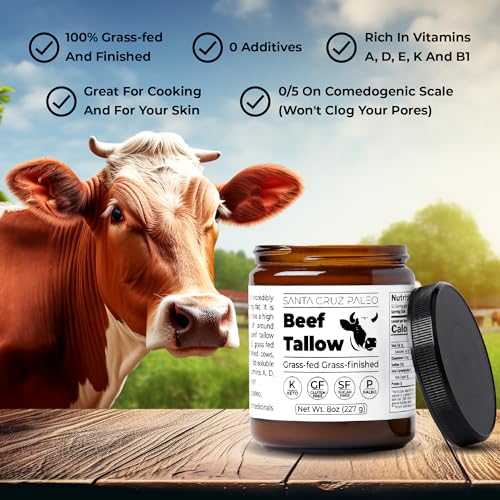 Santa Cruz Paleo Beef Tallow with vitamin E for lips.