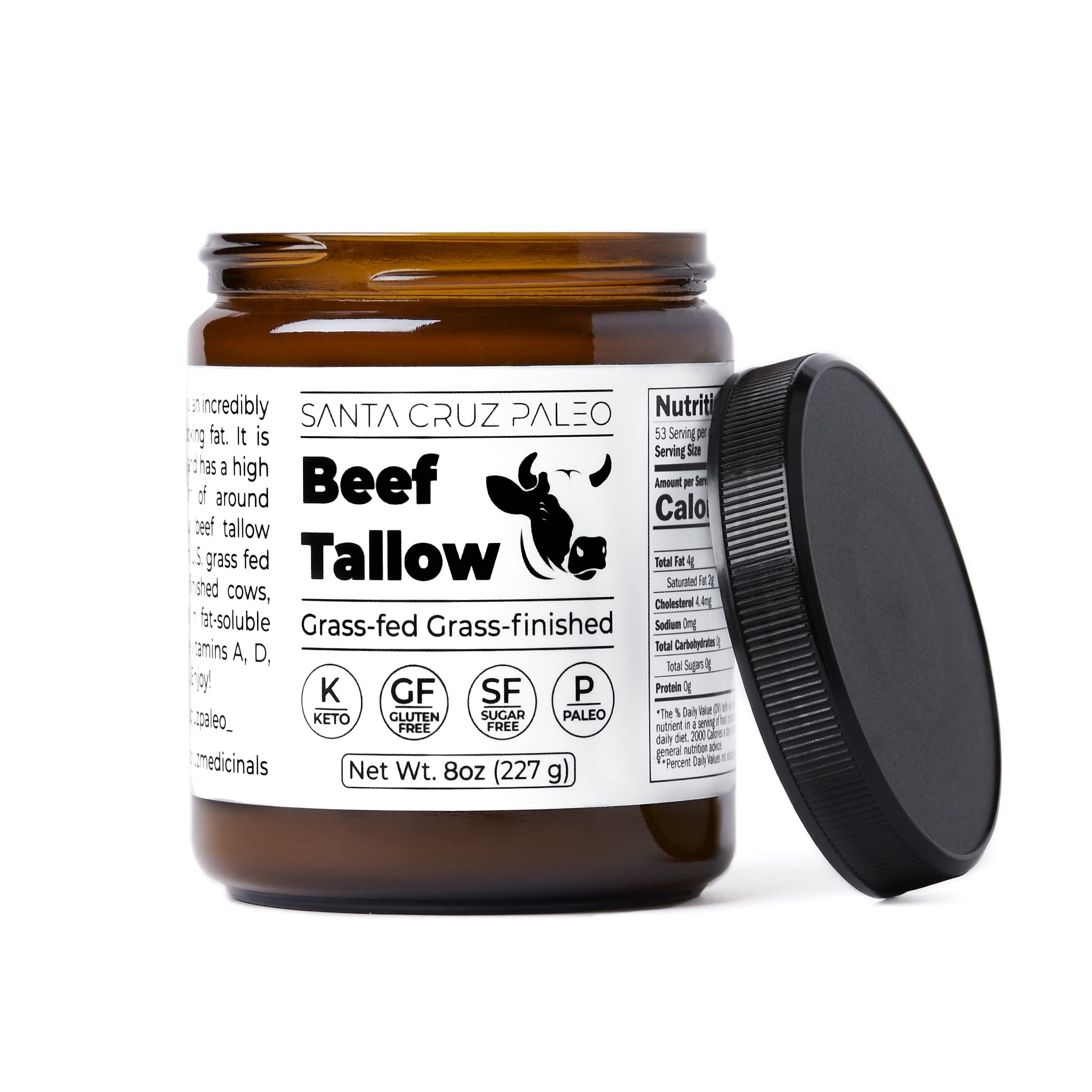 Santa Cruz Paleo Sugar-free tallow ready for paleo meals.